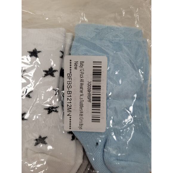 Elevon Baby 12-Pack All Weather Non Slip Grip Ankle Socks Infants Toddler - Picture 4 of 5